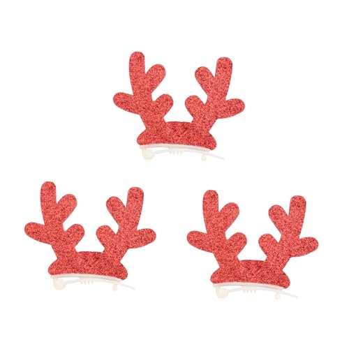 Angoily Haustier Stirnband Party Set 3pcs Hund Haar Pin Festliche Zubehör Rot Pet Hairwear von Angoily