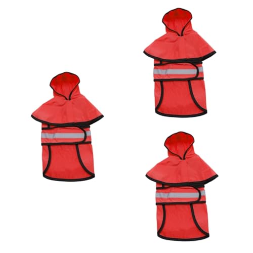 Angoily 3St Kleidung für kleine Hunde Welpen-Outfits Welpenzubehör Regenjacke Haustier reflektierender Regenmantel Reflektierende Regenbekleidung für Hunde großer Hund Haustier Hund Poncho von Angoily