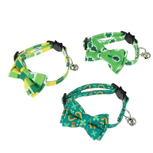 Angoily 3st Haustierhalsband St. Paddys Zubehör Halstuch Für Hunde Lätzchen Für Haustierschals Bandana-Kragen Für Haustiere Welpen-Bandanas Reine Baumwolle Klein Patrick von Angoily