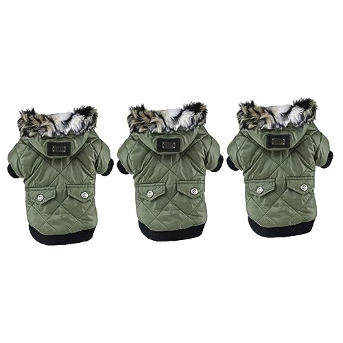 Angoily 3St hundemantel Dog Raincoat hundeweste wärmende Weste Winterkleidung für Haustiere Party-Hundekleidung Partykleidung für Haustiere Haustier Hund Baumwollmantel Haustierzubehör von Angoily