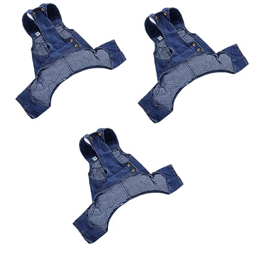 Angoily 3St Gurt Kleidung für kleine Hunde Hundehose Haustier-Hosenträger Haustier Geschirr Jeans Haustierkleidung Denim-Hundewesten Haustier-Hund-Hose der Hund Overall Haustier Hund von Angoily