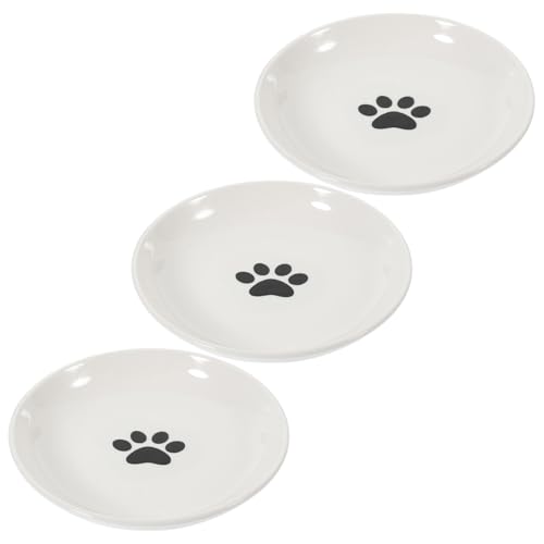 Angoily 3-teiliges Katzennapf-Set Aus Keramik Futternapf Für Katzen Flaches Design Silikonboden von Angoily