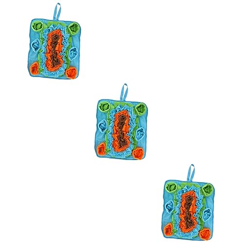 Angoily 3st Pet Sniffing Pad Spielzeuge Welpe Hundetrainingsspielzeug Kissen Zum Langsamen Fressen Für Hunde Schnüffelmatte Für Hund Samt Haustier Hund Trainingsmatte von Angoily