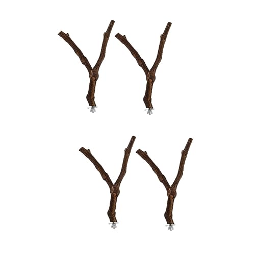 Angoily 2sets Natürliche Holz Vogel Barsch Stange Papagei Spielzeug Zweig Stand Stick Für Nymphensittich Spielzeug Vögel 2 Stücke * 2 von Angoily