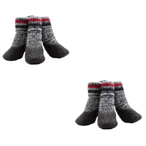 Angoily 4 Paare Paws pfotenschutz hundesocken Accessories Socke Haustierpfotenpflege Haustierpfotenschutz Dog Socks sockenschuhe verdicken großer Zubehör Hündchen von Angoily