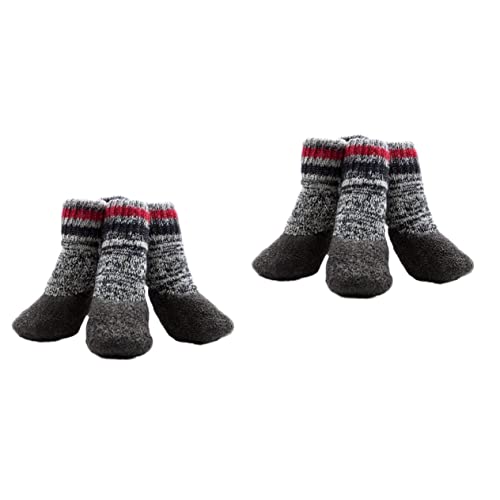 Angoily 4 Paare Für Für Booties Sockenschuhe Für Hundesocken Für Kleine Strumpffüller Für Welpen Hundestiefel Hundepfotenschutz Thermische Verdicken von Angoily