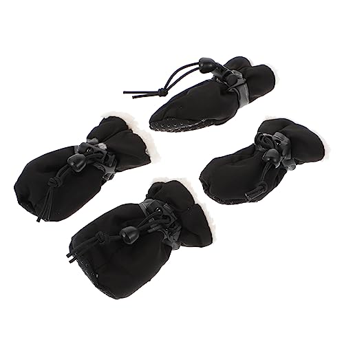 Angoily 4 Schuhüberzüge für Haustiere hundeschuhe Hundepfotenschutz Hundestiefel Pfotenschutz Schneeschuhe für Haustiere Socken Turnschuhe alleiniger Beschützer Outdoor-Schuhe Winter von Angoily