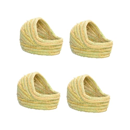 Angoily 2sets Mini Hamster Bett Stroh Geflecht Nest Für Hamster Bettwäsche Einfach Installieren 2 Stücke * 2 von Angoily