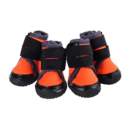 Angoily 4 Stück rutschfeste Outdoorschuhe Kletterschuh rutschfeste Schuhe Klettern Scheut Heimtierbedarf Outdoor-Schuhe Warme Schuhe Für Mittlere Und Große Hunde Klein Haustier Draussen von Angoily