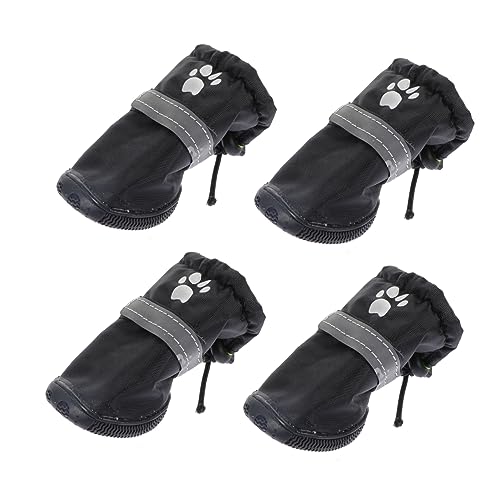 Angoily 4 Stück Haustier wasserdichte Schuhe Haustierstiefel Hundestiefel Für Kleine Hunde Regenstiefel Regenschuhe Für Hunde Große Hundeschuhstiefel Golden Retriever Polyester Hundeschuhe von Angoily