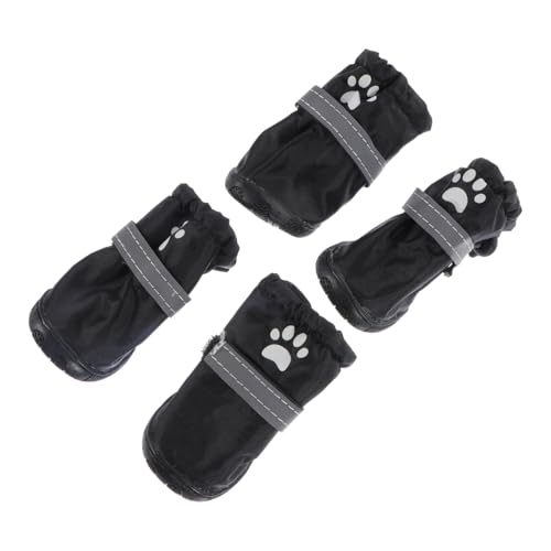 Angoily Wasserabweisende 4 Stück Haustier wasserdichte Schuhe Hundeschuhe Golden Retriever Polyester Kleiner Hund Schuhe Welpe Nontrutung von Angoily