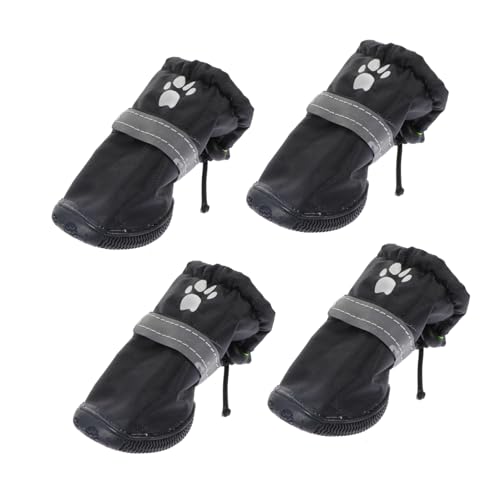 Angoily 4 Stück Haustier wasserdichte Schuhe Hundeschuhe Für Mittelgroße Hunde Regenstiefel Schuhe Welpe rutschfest Hundestiefel Kleine Hundeschuhe Hündchen rutschfeste Socken Polyester von Angoily