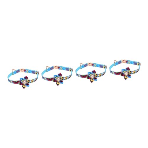 4 Stück Haustierhalsband Sommer Hundehalsband Halsband Für Hunde Abreißhalsband Für Haustiere Katzenhalsband Abbrechbarer Kragen Blumenkette Blumendekoration Nylon Mädchen Perle von Angoily