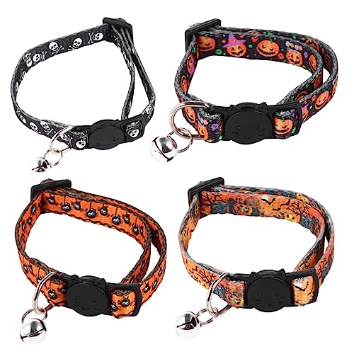 Angoily Halloween Hundehalsband Welpenhalsband Kürbis Aufdruck Modisches Haustierhalsband Für Halloween Partys von Angoily