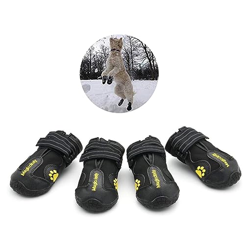 Angoily Winter Hundeschuhe Für Hunde wasserdichte Und rutschfeste Schneestiefel Warme Hundeschuhe Größe 3 Ideal Für Outdoor Aktivitäten Im Winter von Angoily