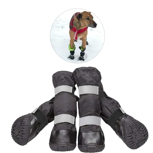 Angoily 4 Stück Hundeschuhe Schuhe Haustier-hundeschuhe wasserdichte Hundeschuhe Strohhut Für Hunde wasserdichte Schuhe Schneestiefel Schnee Haustierschuhe Haustier Hund Regenstiefel von Angoily