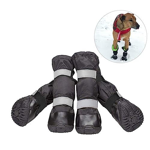 Angoily 4 Stück Schneestiefel Stiefel für Haustierhunde Pflanzen für Kampffische Hundeturnschuhe Hundeschuhe Schuhe Stiefel für Hunde Haustierschuhe Hundestiefel Haustier Hund Regenstiefel von Angoily