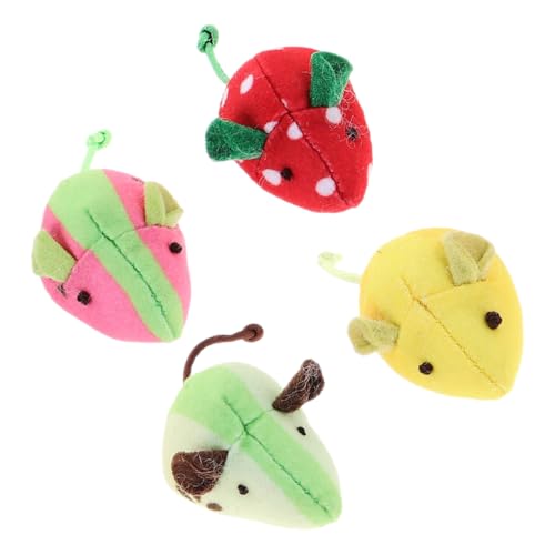 Angoily 4pcs Baby Katze Spielzeug Obst Mäuse Spielzeug Interaktive Spielsachen Für Indoor Katzen von Angoily