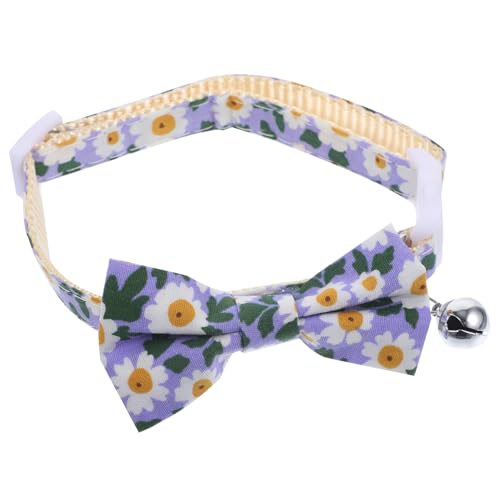 Angoily 5st Verstellbares Welpenhalsband Zartes Hundehalsband Katzenzubehör Dekoratives Hundehalsband Glockenkragen Mit Fliege Katzenhalsband Polyester-Nylon Kleine Sonnenblume Draussen von Angoily