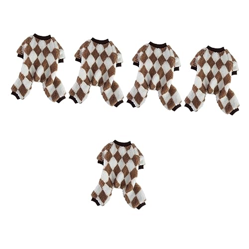 Angoily 5St Kleidung für Haustiere Welpen-Pyjama-Outfit -Overall-Shirt Tier kostüm tierkostüm Haustiere präsentieren Strickkleidung dekorative Welpenkleidung Hundenachtkostüm tragbar von Angoily