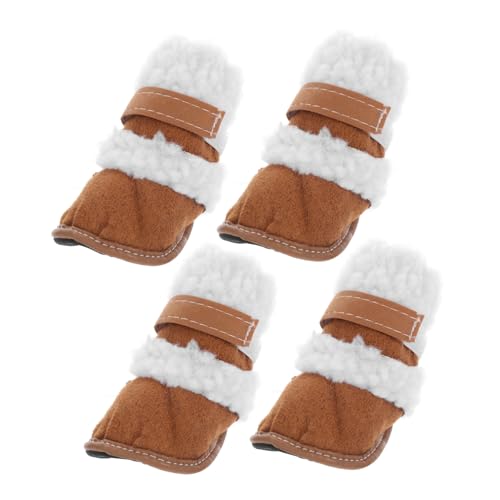 Angoily 6 Paare Schneestiefel Für Haustiere Hunde Stiefel Wanderstiefel Für Hunde Hund Im Freien Stiefel Winterhaustierstiefel Chihuahua-Stiefel Hundeschuhe Sherpa Outdoor-Stiefel Draussen von Angoily