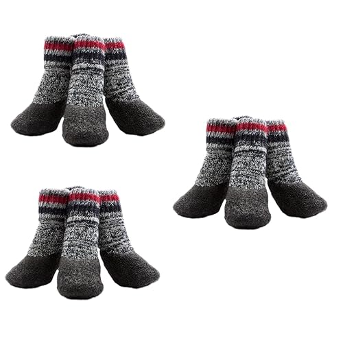 Angoily 6 Paare pet paw Paws pfotenschutz Hundesocken für kleine für den Winter alleiniger Beschützer Gepolsterte Schneestiefel Haustierschuhe Zubehör von Angoily