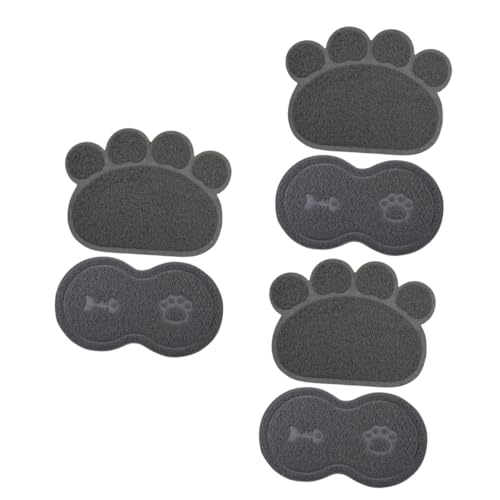 Angoily 6 STK Haustiermatte Hundematte zum Essen Futternapfmatte Hündchenfutter Hund unmatt Hund Trinknapf Pad Futtermatte für Hunde Welpen Katzenfutter Kissen Hundefutter Schale Matte PVC von Angoily