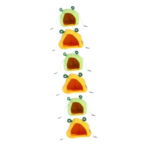 Angoily 3sets Gemütliche Chinchilla Käfige Cartoon Haustier in Gelb/grün Warme Nester Für 2 Stücke * 3 von Angoily