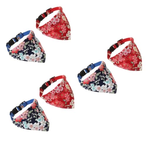 Angoily 6 STK Hunde schal Dog Bandana Hunde Accessories hundezubehör Hundebandana Hund schal Kragen Bandana für Hund Hundeschal Haustier Lätzchen Kettenblatt dreieckiger Schal Halsband von Angoily