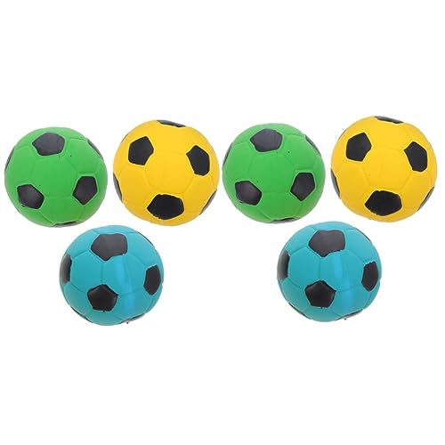 Angoily 6 STK Haustier Spielzeug Fußball lustiges Kauspielzeug Bälle für Hunde zum Apportieren Spielzeuge interessantes Hundespielzeug verschleißfestes Kauspielzeug tragbar Zubehör 7c von Angoily