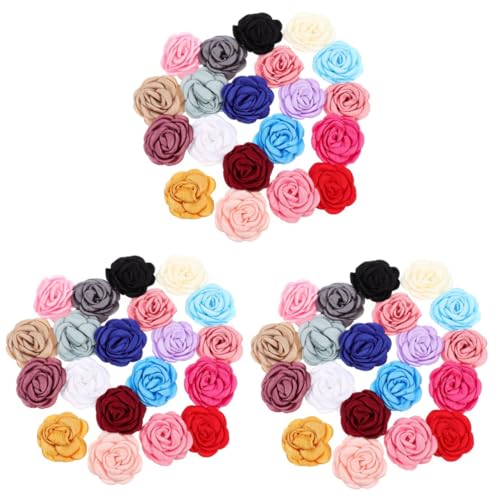 Angoily 60 STK Blumenhalsband für Haustiere Chiffon Blumen Hundehalsbänder für Welpen Blumenanhänger für Haustiere Chiffon- mit Welpenkragen Kamelie schmücken Hündchen binden Stoff von Angoily