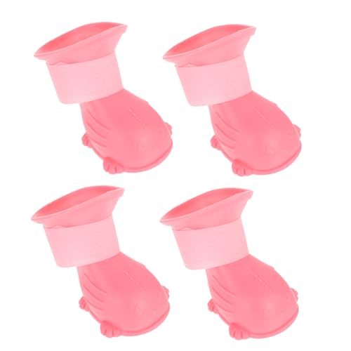 Angoily 8 STK wasserdichte Schuhe Regenstiefel Für Hunde Regenstiefel Für Welpen Sohlenschutz Regenschuhe Für Hunde Booties Für Welpenspiele Kein Haustier Schritt Kätzchen Hündchen von Angoily