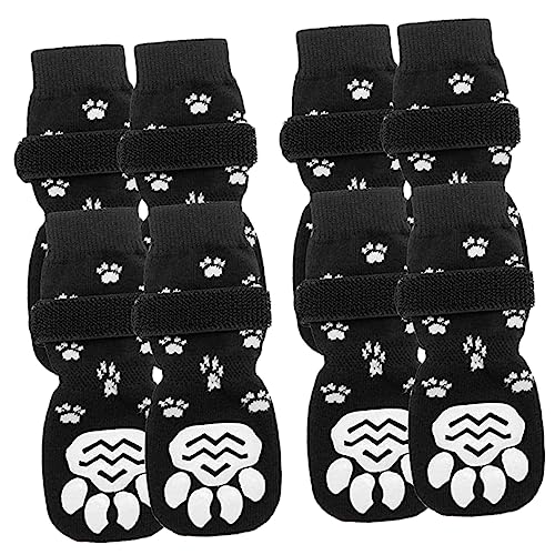 Angoily 8St Hundesocken Traktionskontrolle Baumwollsocken waschbare Haustiersocken wasserdichte Socken Welpe Tragbare Socken für Haustiere Wiederverwendbare Katzensocken Hündchen Zubehör von Angoily