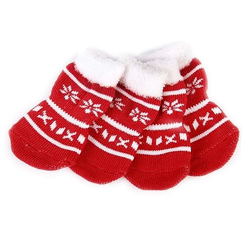 Angoily 8St Hundesocken mit Griffen Welpen greifen sockenschuhe Weihnachtsboxen Baumwollsocken für Haustiere Weihnachtssocken für Haustiere warm halten Kasten thermische Socken von Angoily