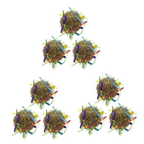 Angoily 3sets Papagei Vogel Kauen Spielzeug Natürliche Rattan Für Aras Afrikanische Sittiche 3 Stücke * 3 von Angoily