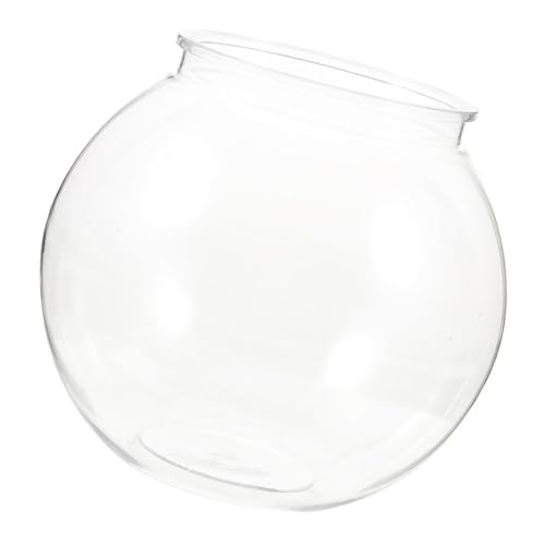 Angoily Anti-Drop-Goldfischglas Vase Bürodekoration tragbares Fischbecken Goldfischglas aus Glas Ornament Töpfe für Pflanzen Aquarium Goldfischglas aus Kunststoff Sukkulenten Blumentopf von Angoily