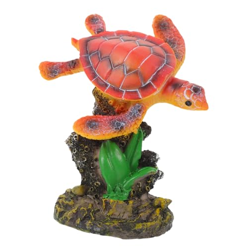 Angoily Aquarium Dekoration Aquarium-Schildkrötenfigur Tierskulptur Pflanzendekor Modelle künstliches Meerestier Meerestierverzierung kleine Schildkröte Statue von Angoily