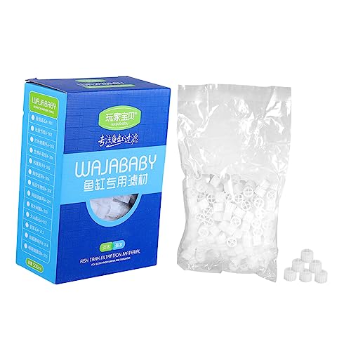 Angoily Filtermaterial Aquarienkugeln Mooskugeln nd-Filter Bälle für Aquarien Aquarium Sieb Aquarienfilter Biologische Filterringe Bio Balls Filtermedien Bio-Ball Fischteich Plastik Weiß von Angoily