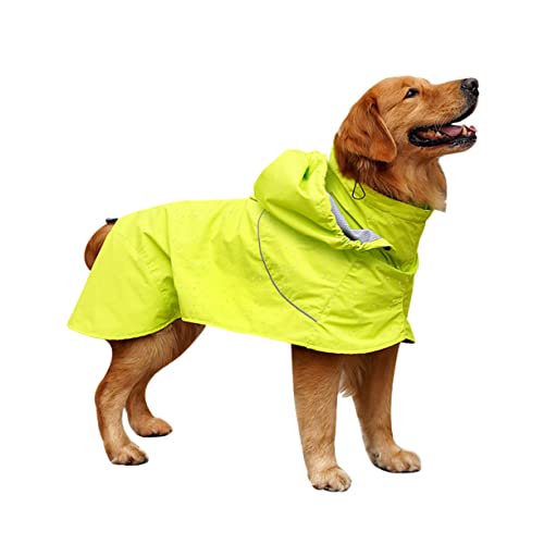 Angoily Hunde-Regenmantel Haustier-Regenjacke Aus Nylon Stilvoller Hoher Kragen Bequem für Nasses Wetter von Angoily