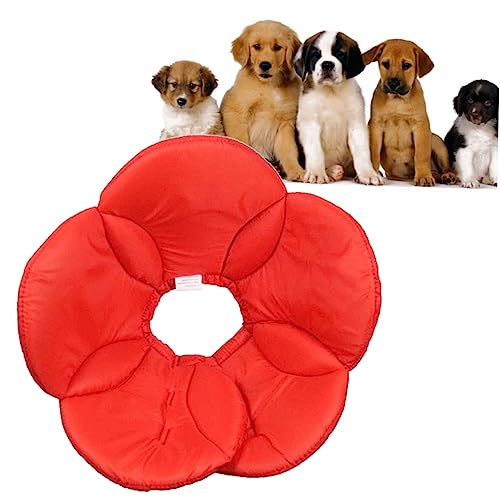 Angoily Schutzhülle Für Hundehalsband Aus Schwamm Rot Und Bruchhalsband Polyester Größe L von Angoily