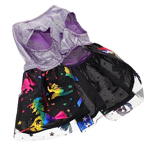 Angoily Halloween-Kleid Für Haustiere Halloween-katzenkleid Hunde Spinnenkostüm Hexenkostüm Für Damen Hund Hexenkleid Hündchenkleid Halloween-hundekleid Polyester Violett Kleidung Die von Angoily