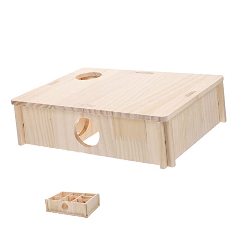 Angoily Spielzeuge Hamster Bricht Durch Das Spielzeug Hölzern Eichhörnchen Käfig Konzentrieren Spielset Aus Holz von Angoily