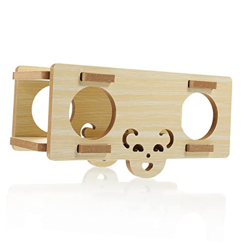 Angoily Kleintier Tunnelspielzeug Aus Holz Lustiger Hamster-Tunnel Für Kleine Haustiere Und Langlebig Rückzugsort Und Spielplatz Für Hamster Und Zwerghamster Angoily Kleintier Tunnelspielzeug Aus Holz Lustiger Hamster-Tunnel Für Kleine Haustiere Und Langlebig Rückzugsort Und Spielplatz Für Hamster Und Zwerghamster von Angoily