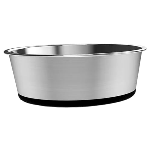 Angoily Edelstahlschüssel für Haustiere Katzenwasserbrunnen Katzennäpfe aus Edelstahl pet Water Bowl pet Food Container Einfach Wasserschale Lebensmittelregal Futternapf Katzennapf TPR von Angoily