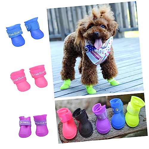 Angoily hundezubehör Dog Accessories Hundeschuhe für große Hunde Regenschuhe für Hunde Hundeschuhe für mittelgroße Hunde Haustier Regenstiefel wasserdichte Schuhe von Angoily