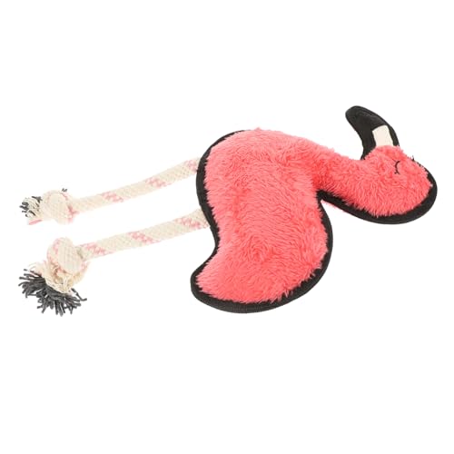 Angoily Interaktives Spielzeug Für Hunde Kleines Welpenspielzeug Kuscheltier Für Hunde Quietschendes Hundespielzeug in Flamingoform Kauknochen Quietschspielzeug Für Plüsch Kleiner Hund von Angoily