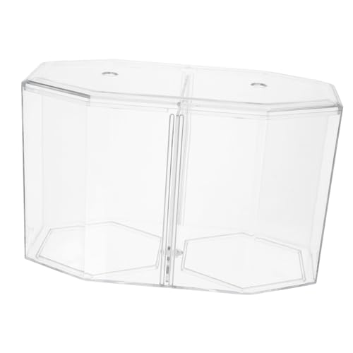 Angoily Kasten Achteckiges Aquarium Wasserisolationsnetz Set zum Brüten von Artemia Betta-Aquarium tischleuchte kleines Fischzuchtbecken klares Aufzuchtbecken Kleiner Fisch Zuchtteich Vase von Angoily