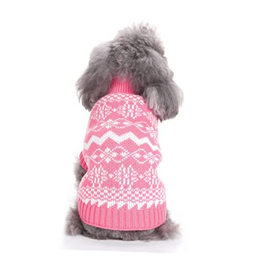 Angoily Haustier Pullover mit Hohem Kragen Strickpullover Warmer Mantel für Hunde Weihnachtsfeier von Angoily