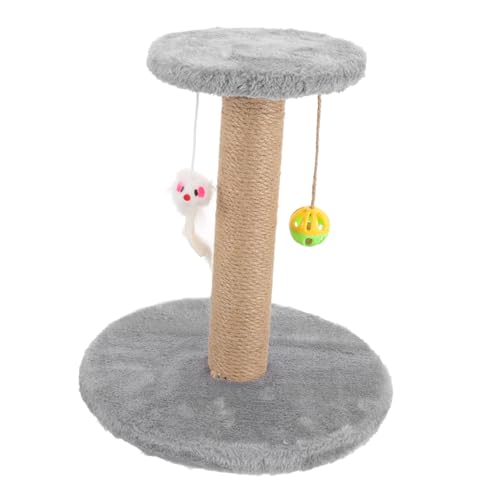 Angoily Kratzbaum Für Katzen Aus Sisal Kletterturm Für Katzen Krallenkratzer Für Katzen Entzückender Katzenkratzbaum Katzenkratzer Katzenkratzstange Spielzeug Haushalt Massivholz Sisalseil von Angoily