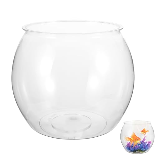 Kunststoff Fischschale Mini Aquarium Kleines Aquarium Tank Clear Bubble Bowl Vase Pflanze Terrarium Globe Blumentopf für Süßigkeiten Karneval Spiele Preise von Angoily